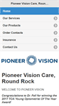 Mobile Screenshot of pioneervisioncare.com